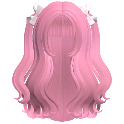 pink lovely kawaii long hair w pigtails Roblox item