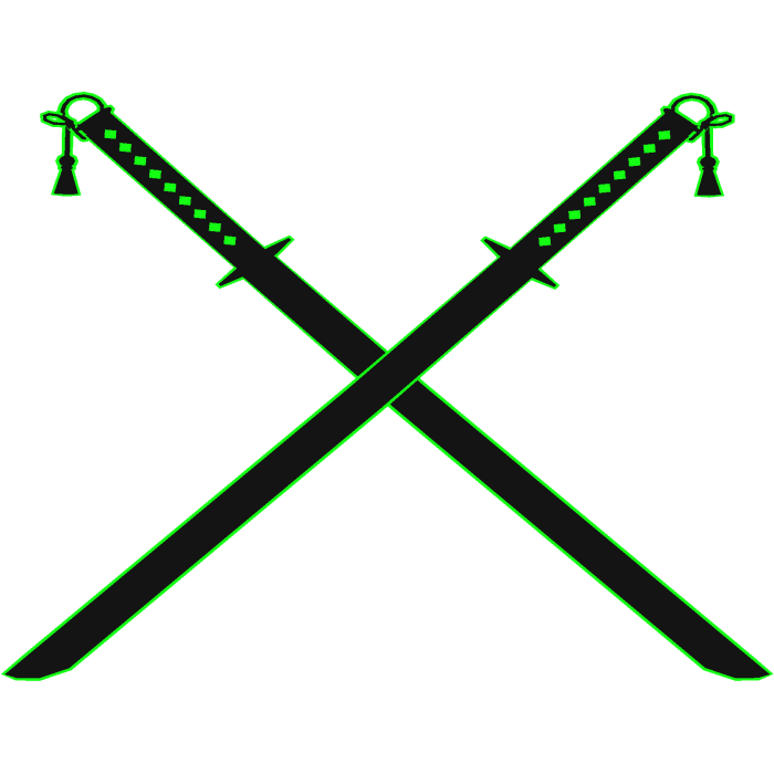 Green Dual Katanas