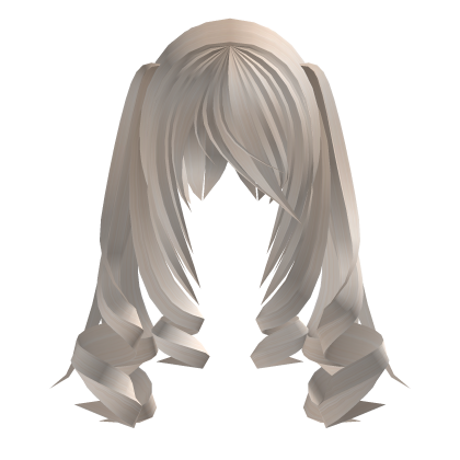 ✙ | moe vampire curly side pigtails in blonde