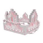 Ethereal Pink Goth Chained 8-Bit Crown