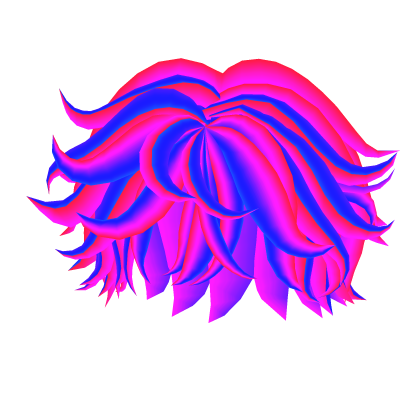 Colorful Retrowave Fluffy Messy Emo Boy Hair Roblox item