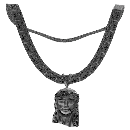 Silver Chino LInk w Jesus 