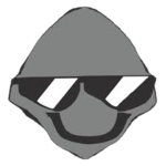 rock with glasses