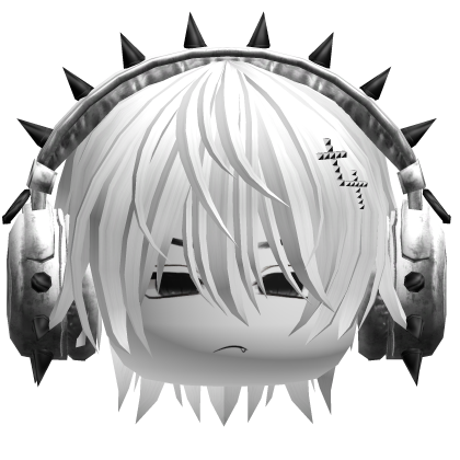Boy Hair W/ Punk Headphones White