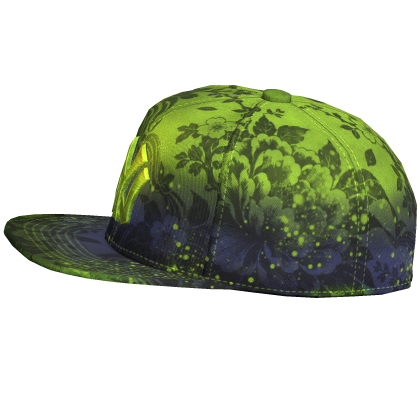 Green & Blue Rose NY Tilted Fitted Cap Roblox item