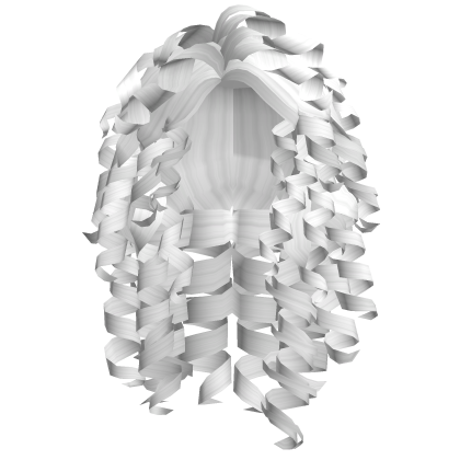 Cute Curly Hair v2 (White) Roblox item