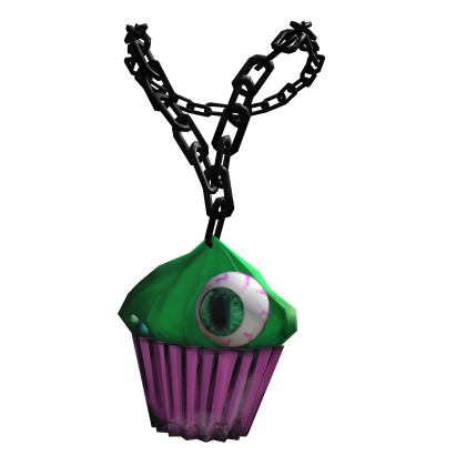 zombie creepy cute cupcake necklace green pink 3.0