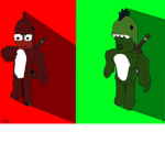 Red & Green Dinos studio