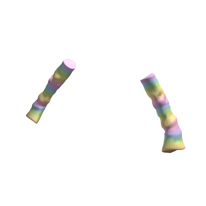 Knitted Arm Warmers Rainbow