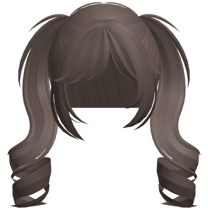 sweet dolly princess curled pigtails brown Roblox item