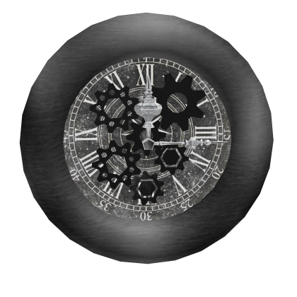 Silver steampunk clock eye [L]
