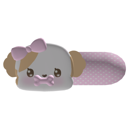 ♡ cute puppy hair clip pink Roblox item