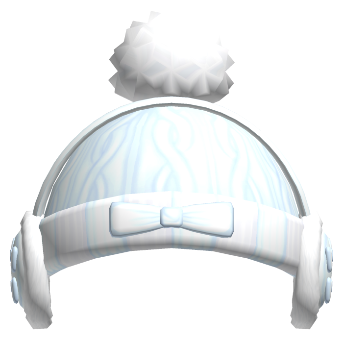 Cute Cozy Winter Beanie w Ear Muffs in Light Blue