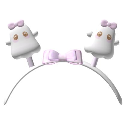 . ‿ ♡ kitty ghost halloween cute headband ! Roblox item
