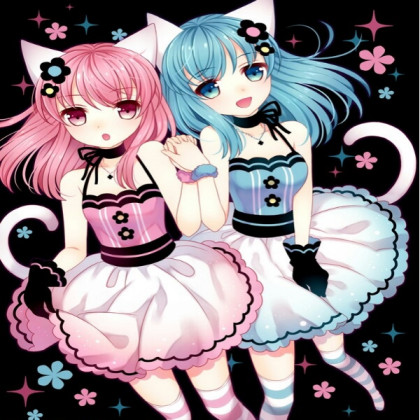 Anime Blue and Pink Roblox decal