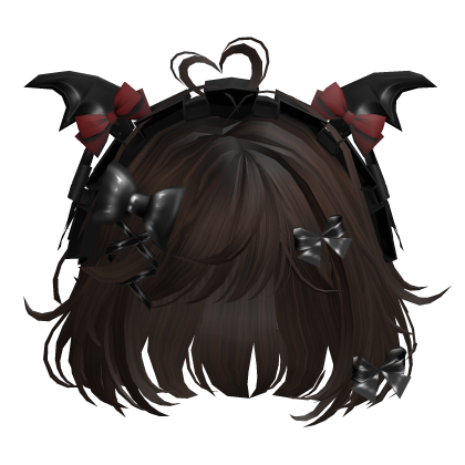 Goth Bob w/Maid Headband (Dark  Brown)