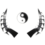 [🌟 Glow] Black Yin Yang Horns