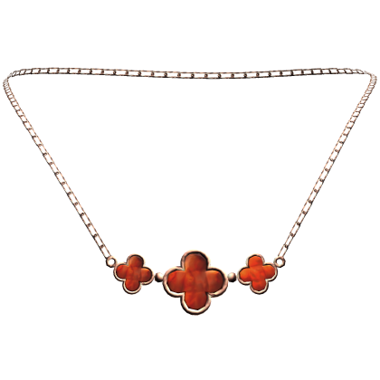 Multi Red Clover Rose Gold Necklace 3.0 