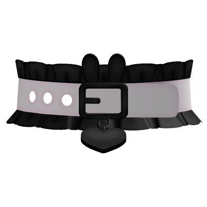 kawaii pink bunny choker black ruffles