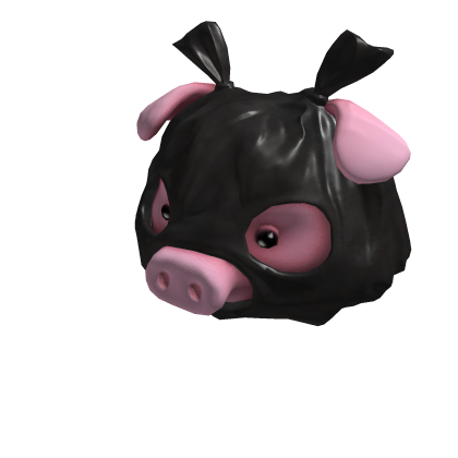 Cute Black Piggy Head