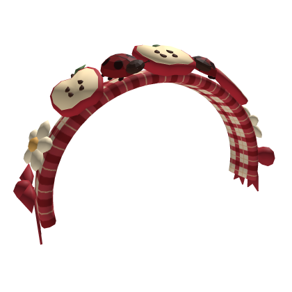 🍎~ Plaid Apple Igari Headband ꩜⋆˚࿔ Roblox item