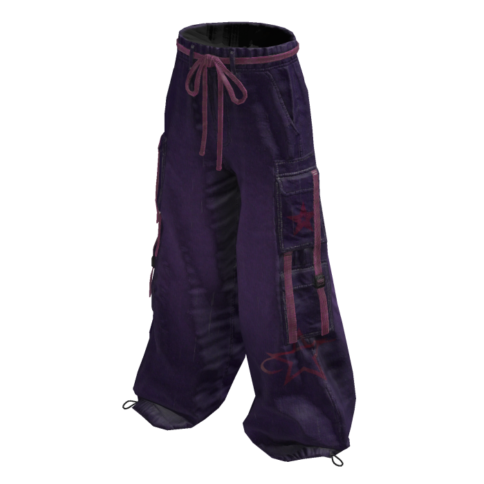 Y2K Star Cargo Pants ⭐ Purple