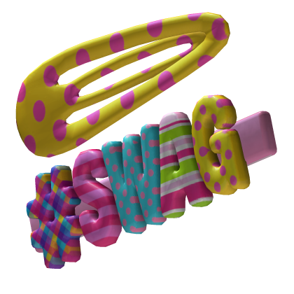 Funfetti " SWAG " hairclip V4 Roblox item