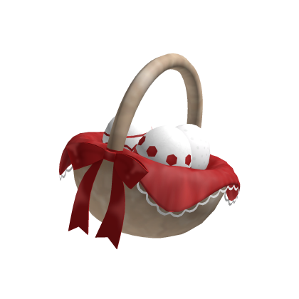 ♡ ꒰Holdable꒱ Red Spring Easter Egg Basket