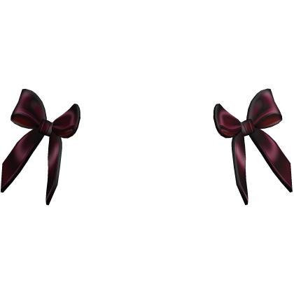 Two Cute Hair Ribbons In Cherry