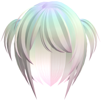 shy moe cute messy emo pigtails in rainbow Roblox item