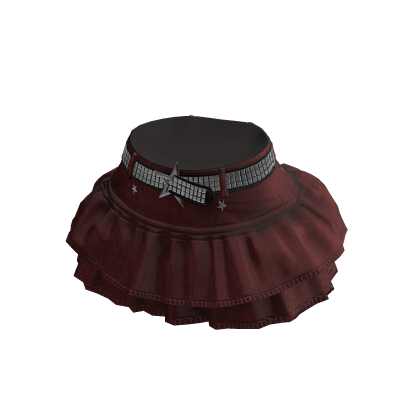 Red Denim Skirt w Studded Belt thumbnail