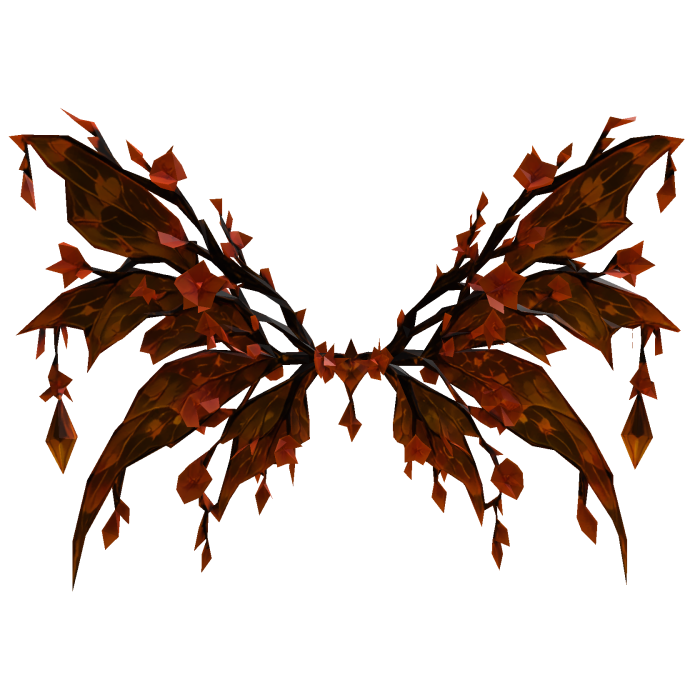 FLOWER WINGS ORANGE style y2k MOE Vkei ALAS