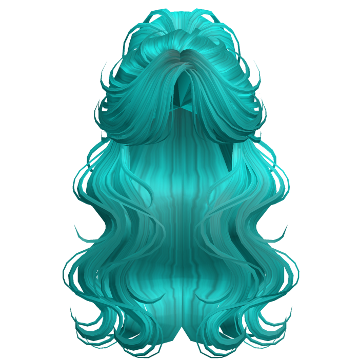 Crimped Wavy Empress Ponytail Aquamarine