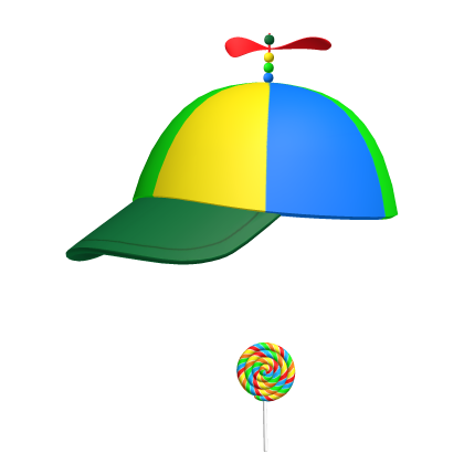Propeller Hat Twisted Rainbow Lollipop Meme Beanie