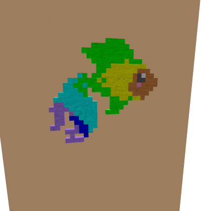 Rainbow Fish Pixel Art