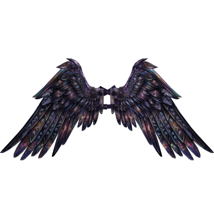 Purple/Black Galaxy w details, Icarus wings add-on Roblox item