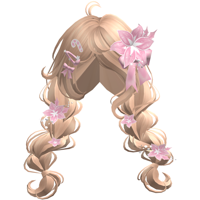 ♡ Christmas Preppy Flower Braids (Blonde)