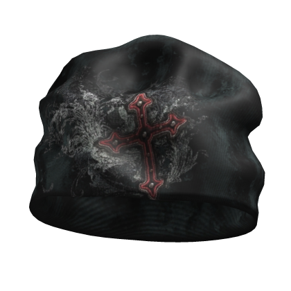 Y2K Emo Black Chrome Beanie Roblox item