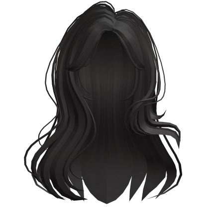 ♡ kawaii long wavy dark brown curtain bangs hair thumbnail
