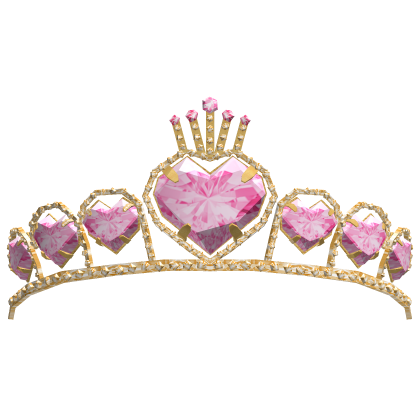 Pink Princess Tiara with Hearts