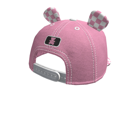 Pink Checkered Cap Backwards