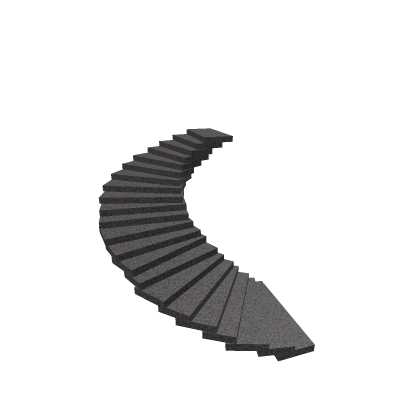 Curved Pebble Stairwell
