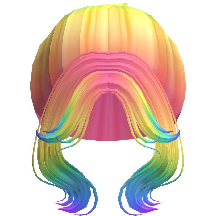 Soft Princess Wavy High Bun (Rainbow)