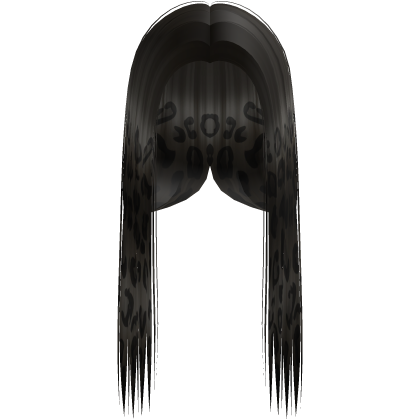 Ash Brown Leopard Print Front-Swept Mid Part Hair