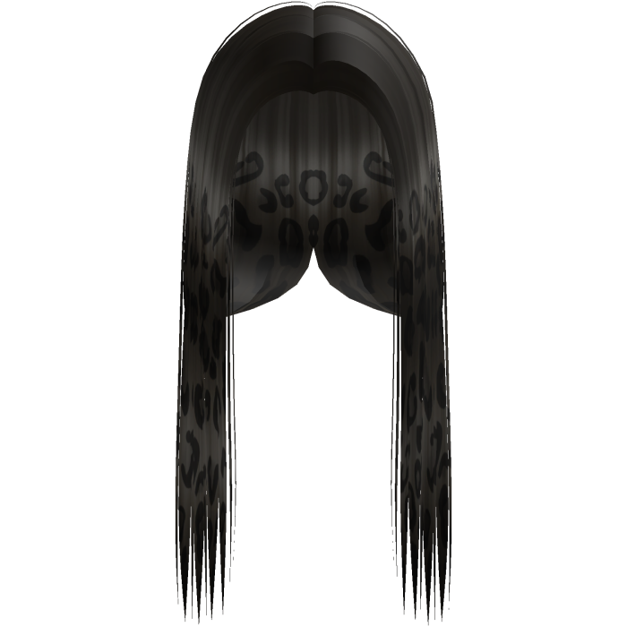 Ash Brown Leopard Print Front-Swept Mid Part Hair