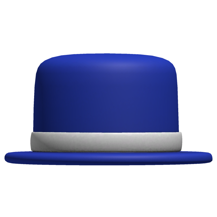 blue classic bowler hat