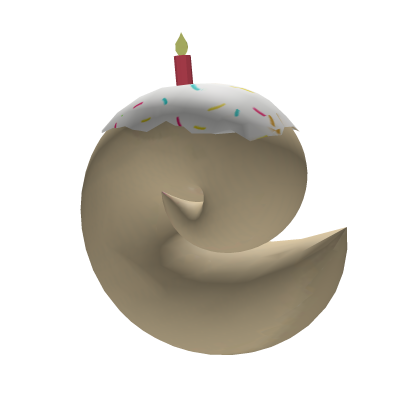 birthday cake tan curly dog tail
