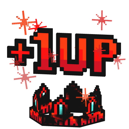[Animated] Red Glitch Crown with +1UP  Roblox item