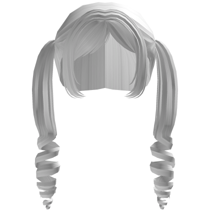 𐔌♡ : white kawaii drill twintails  Roblox item