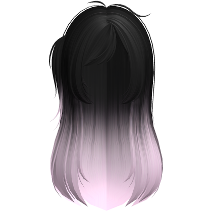 Black & Pink Long Scene Doll Hair W/ Cowlick Roblox item